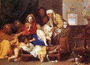 LE BRUN, Charles Holy Family with the Adoration of the Child s Sweden oil painting artist